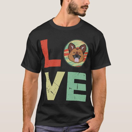 015 German Shepherd Liebe T-Shirt (Vorderseite)