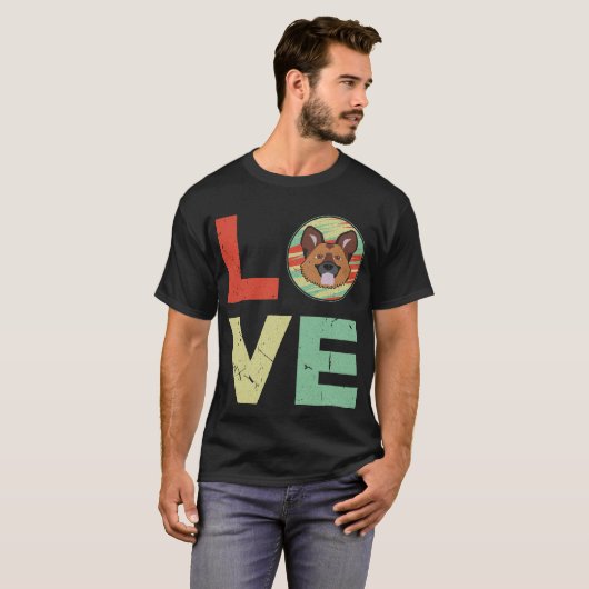 015 German Shepherd Liebe T-Shirt (Vorne ganz)