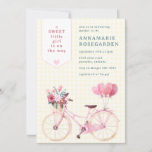 015 Lemon Süß Florales Mädchen Fahrrad Baby Shower