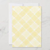 015 Lemon Watercolor Gingham Birds Baby Shower Einladung (Rückseite)