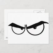 0162-Angry-Cartoon-Eyes ANGRY CARTOON EYES Postkarte (Vorne/Hinten)