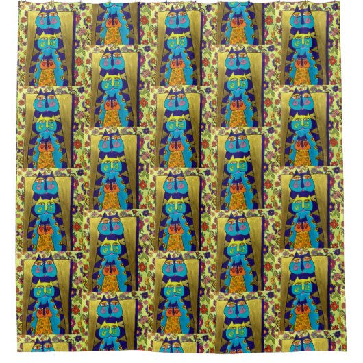 0163 - 3 Katzen - Duschvorhang (Vorderseite)