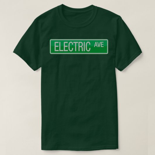 016 Electric Avenue Straßenschild T-Shirt (Design vorne)
