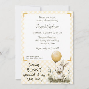016 Ringelblume • Some Bunny Special Baby Shower Einladung