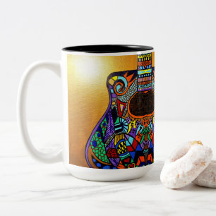 0179 - Gitarre-Tasse Zweifarbige Tasse