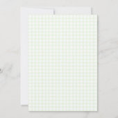 017 Moss Dove & Chalice Gingham Erstkommunion Einladung (Rückseite)