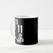 01 10 11 Roboter lustige Hände Roboter Männer Mädc Kaffeetasse (Vorderseite Links)