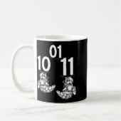 01 10 11 Roboter lustige Hände Roboter Männer Mädc Kaffeetasse (Links)