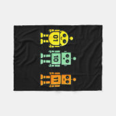 01 10 11 Roboter lustiger Binärcode Roboter 01 10 Fleecedecke (Vorderseite (Horizontal))