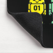 01 10 11 Roboter lustiger Binärcode Roboter 01 10 Mousepad (Ecke)