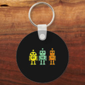 01 10 11 Roboter lustiger Binärcode Roboter 01 10 Schlüsselanhänger (Vorderseite)