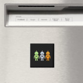 01 10 11 Roboterprogrammierung lustige Männer Frau Magnet (In Situ (Geschirrspüler))