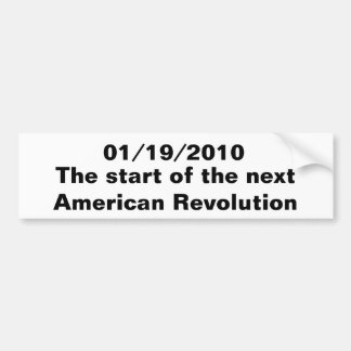 01/19/2010, der Anfang des folgenden Amerikaners Autoaufkleber
