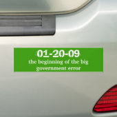 01-20-09, der Anfang des biggovernment Fehlers Autoaufkleber (Auf Auto)