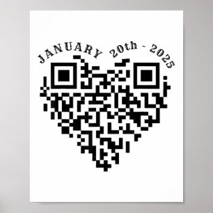01-20-2025 Funny Trump Dance Troll Qr Scan Preside Poster