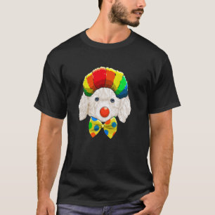 01 Clown Weißer Pudel Zirkushund T-Shirt