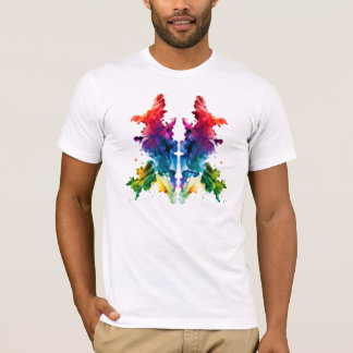 01 Color Rorschach-Klecksographien-Abstraktes-Kuns T-Shirt