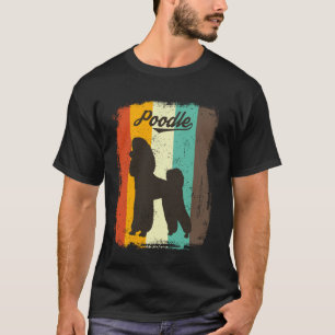 01 Französischer Pudel Retro 70er Jahre Vintage Hu T-Shirt