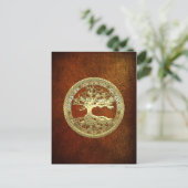 [01] Goldener Baum des Lebens Postkarte (Stehend Vorderseite)