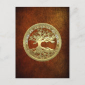 [01] Goldener Baum des Lebens Postkarte (Vorderseite)