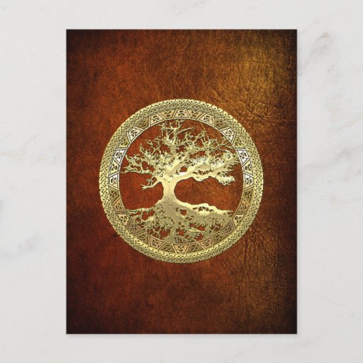 [01] Goldener Baum des Lebens Postkarte (Vorderseite)