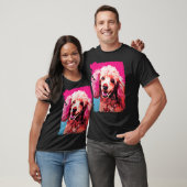 01 Hund Pudel Rosa T-Shirt (Unisex)
