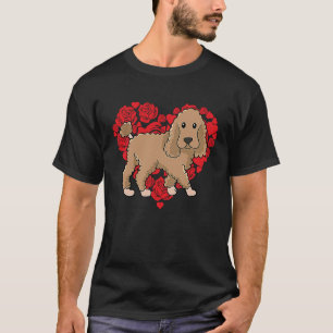 01 Liebesherz Valentinstag Rosen Pudel Jungen Ki T-Shirt