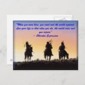 01_native_american, "Wenn du geboren warst,... Postkarte (Vorne/Hinten)
