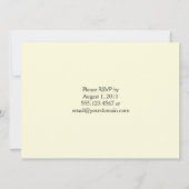 01 Pink Brown Cream Floral Wirbel Post Weddi Einladung (Rückseite)