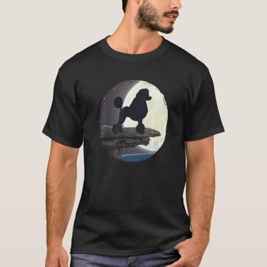 01 Pudel Hund Retro  7 T-Shirt (Vorderseite)