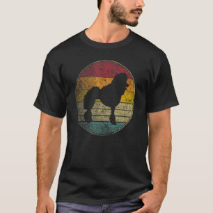 01 Pudel Hund Retro Stil Vintage 70er 80er Männer T-Shirt
