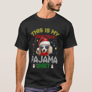 01 Pudel-Hunde Weihnachten Pyjama Xmas Geschenke S T-Shirt