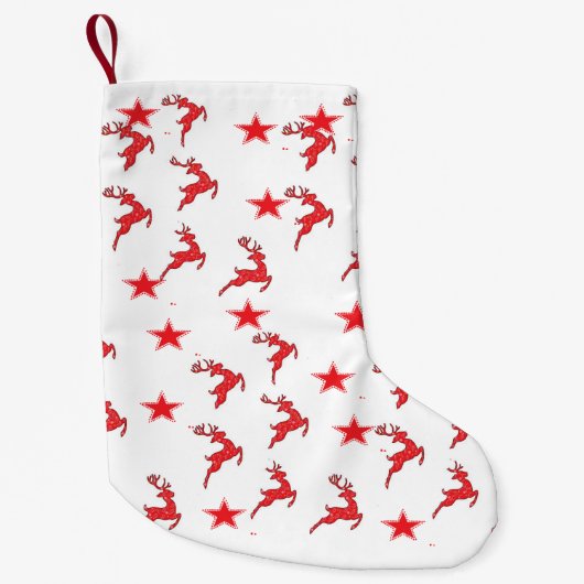 01 Rentierstars-Strumpf Kleiner Weihnachtsstrumpf (Vorderseite)