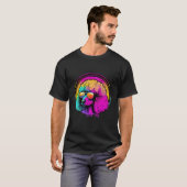 01 Retro Pudel Synthwave Nächte T-Shirt (Vorne ganz)