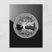 [01] Silberkeltischer Baum des Lebens Postkarte (Vorderseite)