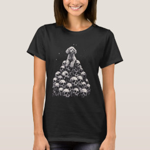 01 Skelett Hund Pudel T-Shirt