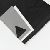 020216 - Grau, weiß und schwarz Fleecedecke (Ecke)