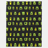 020216 - Grün, Gelb und Schwarz Fleecedecke (Vorderseite)