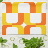 020614 - Bernstein und Orange auf Weiß Küchentuch (Gefaltet)