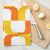 020614 - Bernstein und Orange auf Weiß Küchentuch (Viertel Falte)