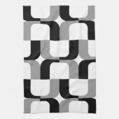 020614 - Grau und Schwarz auf Weiß Küchentuch (Vertikal)