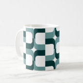 020614 - Ocean Green and Dark Green on White Kaffeetasse (Vorderseite Links)