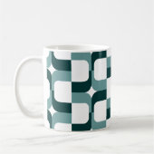 020614 - Ocean Green and Dark Green on White Kaffeetasse (Links)