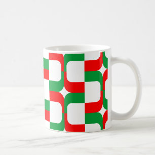 020614 - Rot und Grün auf Weiß Kaffeetasse