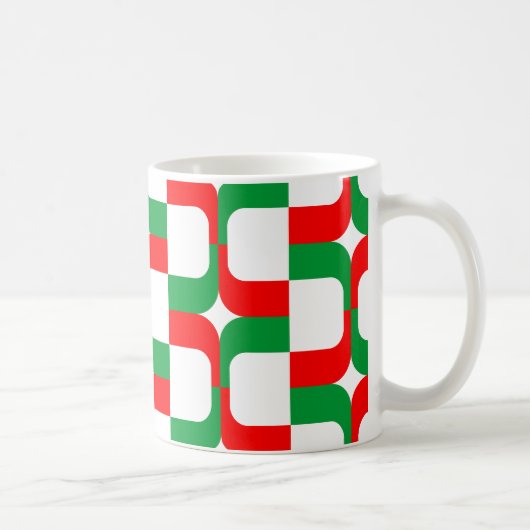 020614 - Rot und Grün auf Weiß Kaffeetasse (Rechts)