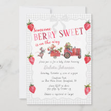020 Fog Grau Gingham Berry Sweet Farm Babyparty