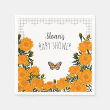 020 Nebelgraue Ringelblume Monarch Gingham Baby Sh