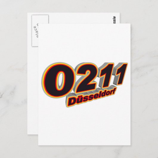0211 Düsseldorf Postkarte (Vorne/Hinten)
