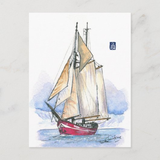 (021) Segelboot Noorderlicht Postkarte (Vorderseite)