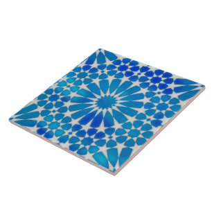 022 Vintages Design der Keramik mit blauen Kacheln